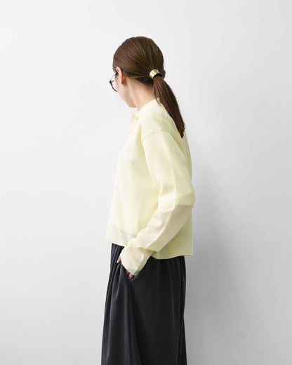 ORCIVAL [オーチバル・オーシバル] Collar Polo Knit Cardigan [OR-D0140WJQ] カラーポロニット・ニット・大きめ襟・レギュラーカラー・ドロップショルダー・ジャガード編み・キレイめ・LADY'S [2026SS]