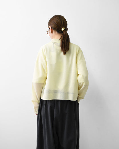 ORCIVAL [オーチバル・オーシバル] Collar Polo Knit Cardigan [OR-D0140WJQ] カラーポロニット・ニット・大きめ襟・レギュラーカラー・ドロップショルダー・ジャガード編み・キレイめ・LADY'S [2026SS]