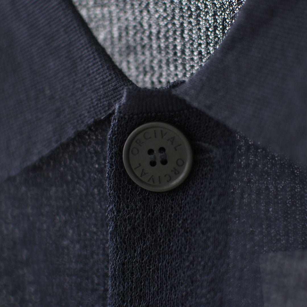 ORCIVAL [オーチバル・オーシバル] Collar Polo Knit Cardigan [OR-D0140WJQ] カラーポロニット・ニット・大きめ襟・レギュラーカラー・ドロップショルダー・ジャガード編み・キレイめ・LADY'S [2026SS]