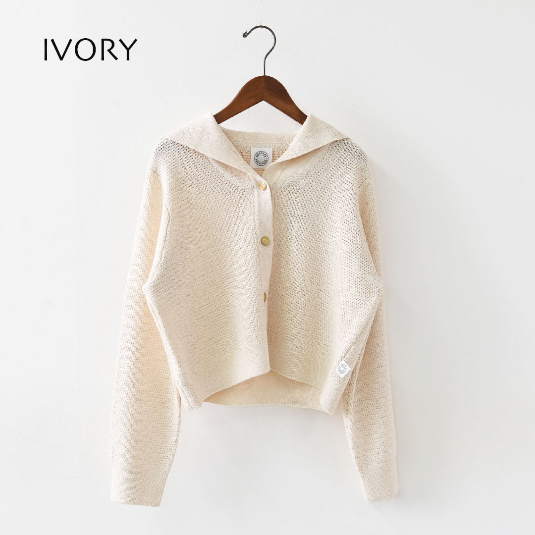 ORCIVAL [オーチバル・オーシバル] W Sailor Collar Knit Cardigan [OR-D0141SIN] セーラーカラーニットカーディガン・ニットカーディガン・セーラーカラー・カノコ編み・LADY'S [2026SS]