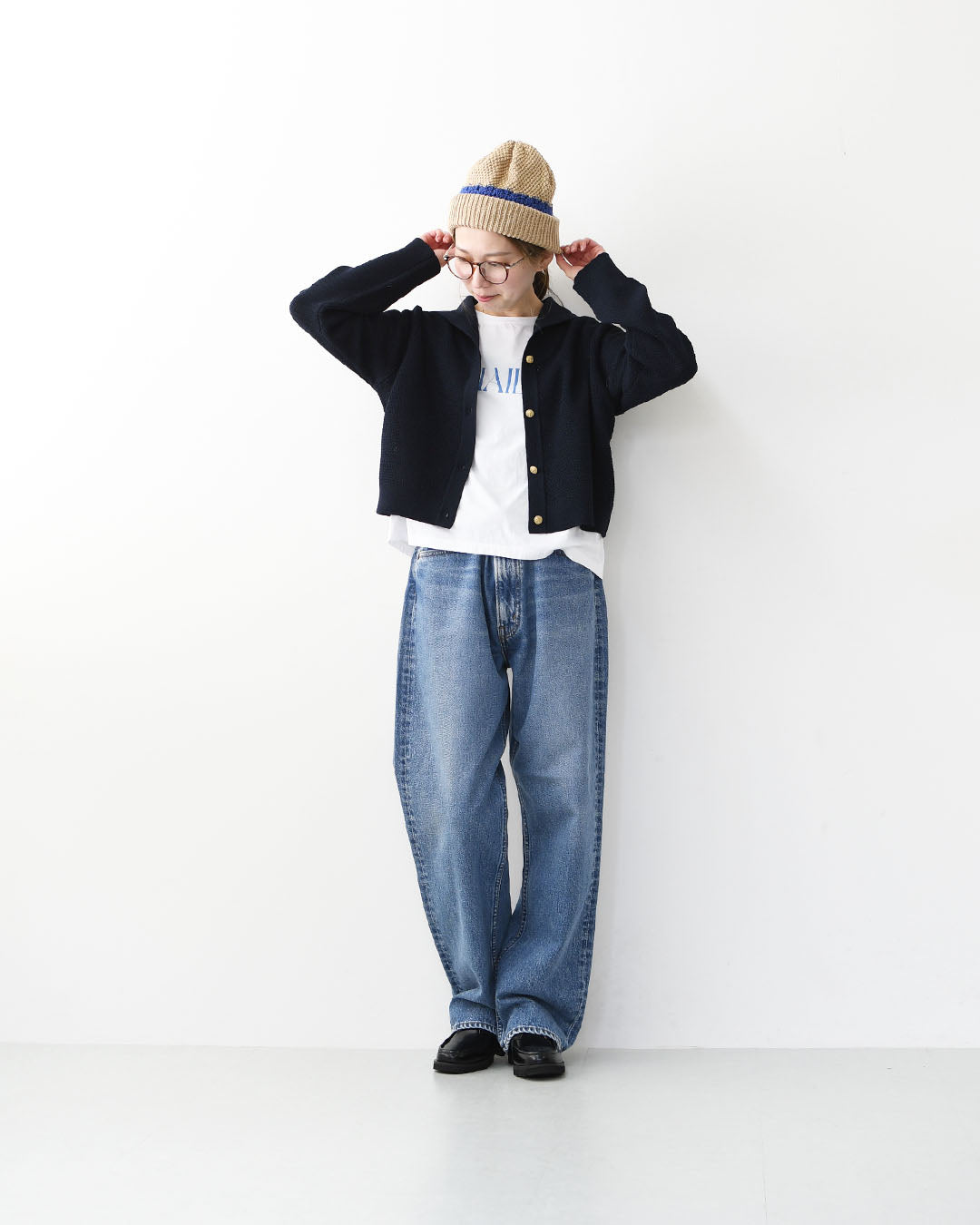 ORCIVAL [オーチバル・オーシバル] W Sailor Collar Knit Cardigan [OR-D0141SIN] セーラーカラーニットカーディガン・ニットカーディガン・セーラーカラー・カノコ編み・LADY'S [2026SS]