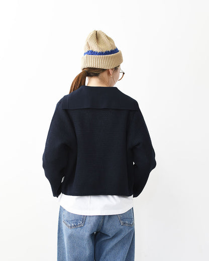 ORCIVAL [オーチバル・オーシバル] W Sailor Collar Knit Cardigan [OR-D0141SIN] セーラーカラーニットカーディガン・ニットカーディガン・セーラーカラー・カノコ編み・LADY'S [2026SS]