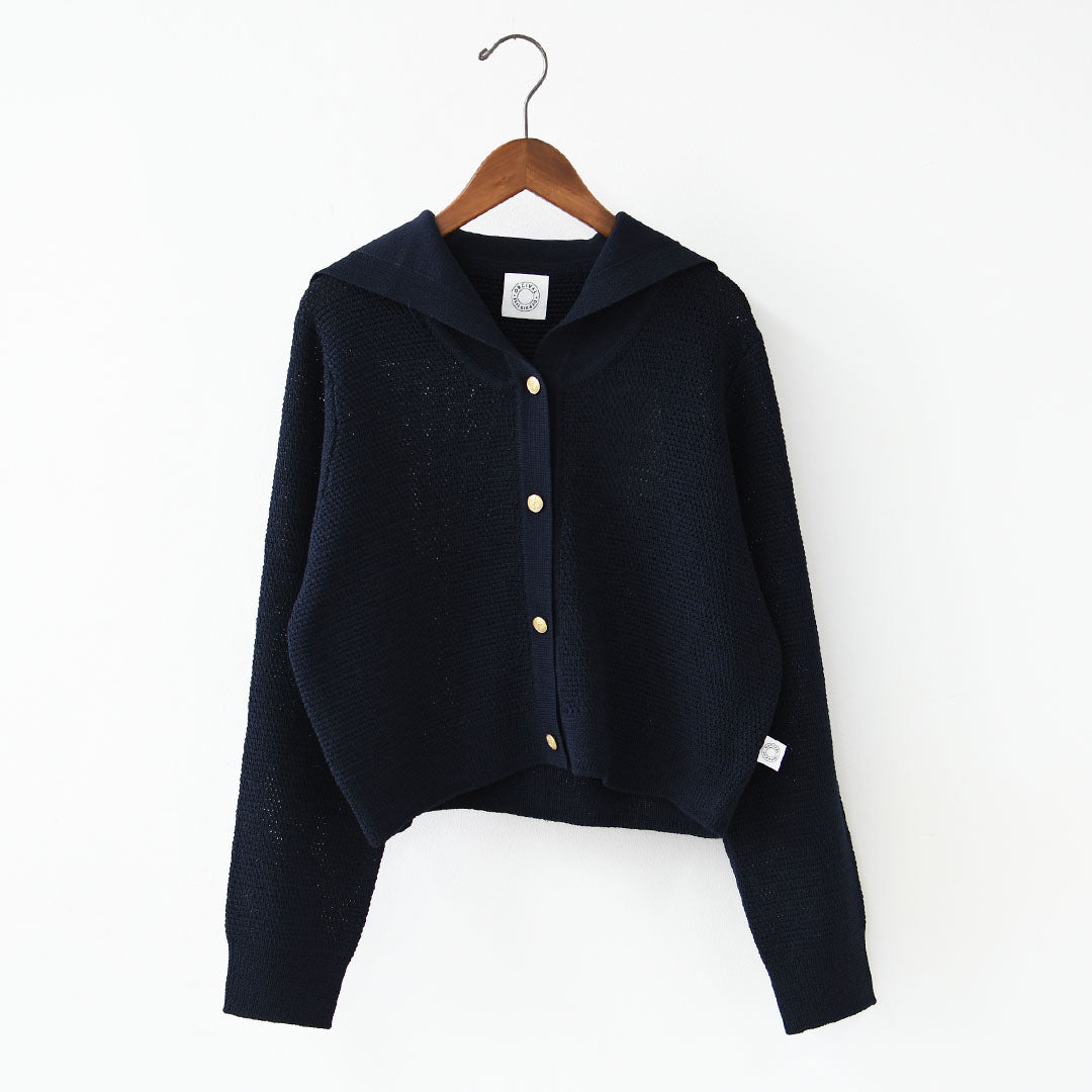 ORCIVAL [オーチバル・オーシバル] W Sailor Collar Knit Cardigan [OR-D0141SIN] セーラーカラーニットカーディガン・ニットカーディガン・セーラーカラー・カノコ編み・LADY'S [2026SS]