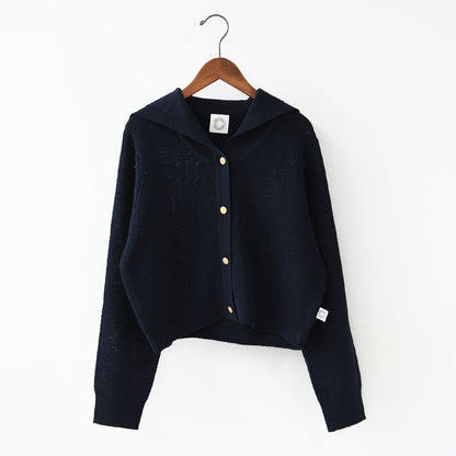 ORCIVAL [オーチバル・オーシバル] W Sailor Collar Knit Cardigan [OR-D0141SIN] セーラーカラーニットカーディガン・ニットカーディガン・セーラーカラー・カノコ編み・LADY'S [2026SS]
