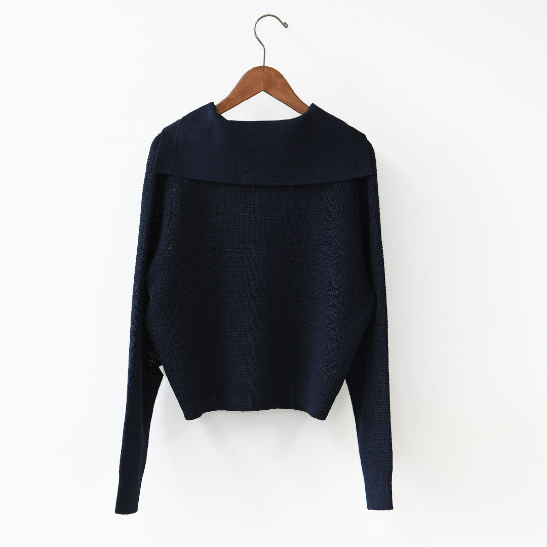 ORCIVAL [オーチバル・オーシバル] W Sailor Collar Knit Cardigan [OR-D0141SIN] セーラーカラーニットカーディガン・ニットカーディガン・セーラーカラー・カノコ編み・LADY'S [2026SS]