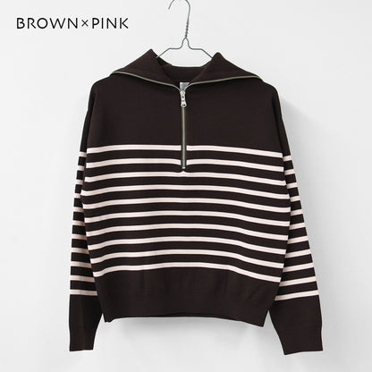 ORCIVAL [オーチバル・オーシバル] PLATING STRIPE SAILOR COLLAR PULLOVER [OR-D0146CRA] プレーティング ストライプセーラ―カラープルオーバー・セーラーニット・長袖プルオーバー・LADY'S [2026AW]