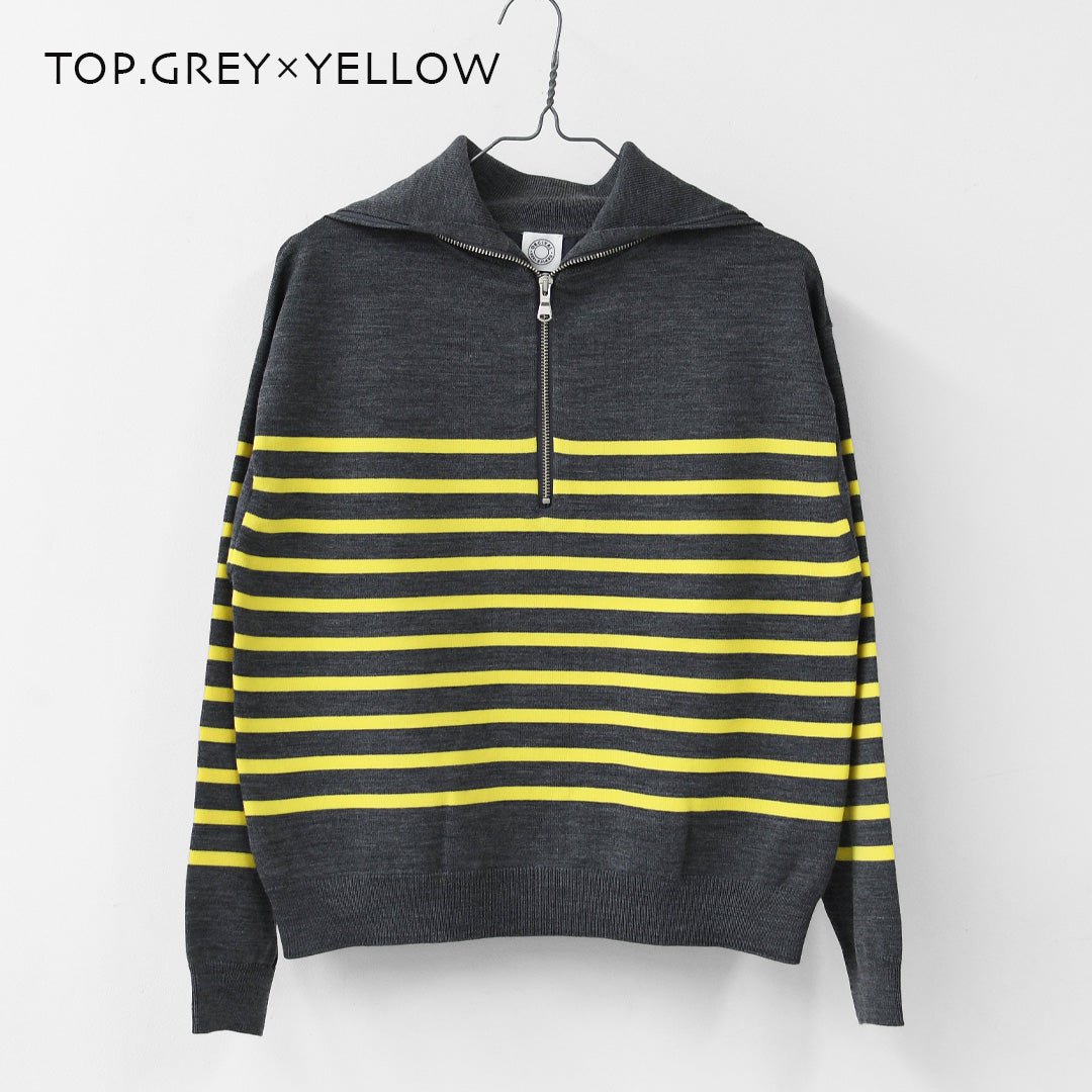 ORCIVAL [オーチバル・オーシバル] PLATING STRIPE SAILOR COLLAR PULLOVER [OR-D0146CRA] プレーティング ストライプセーラ―カラープルオーバー・セーラーニット・長袖プルオーバー・LADY'S [2026AW]