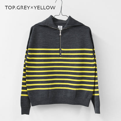 ORCIVAL [オーチバル・オーシバル] PLATING STRIPE SAILOR COLLAR PULLOVER [OR-D0146CRA] プレーティング ストライプセーラ―カラープルオーバー・セーラーニット・長袖プルオーバー・LADY'S [2026AW]