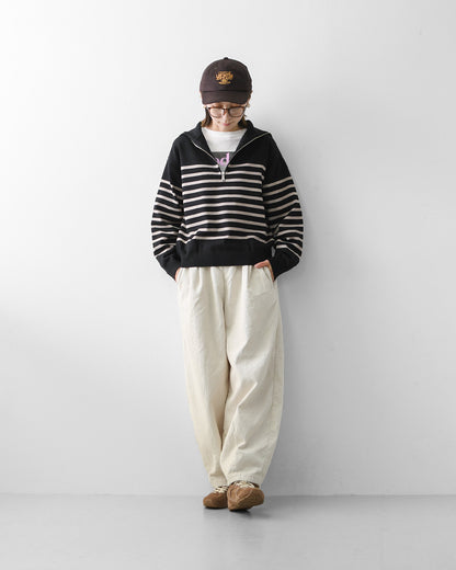 ORCIVAL [オーチバル・オーシバル] PLATING STRIPE SAILOR COLLAR PULLOVER [OR-D0146CRA] プレーティング ストライプセーラ―カラープルオーバー・セーラーニット・長袖プルオーバー・LADY'S [2026AW]