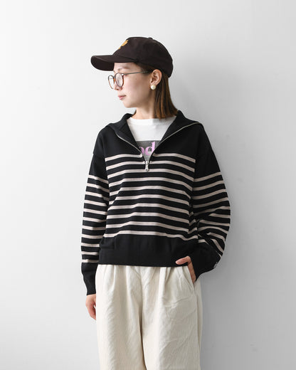ORCIVAL [オーチバル・オーシバル] PLATING STRIPE SAILOR COLLAR PULLOVER [OR-D0146CRA] プレーティング ストライプセーラ―カラープルオーバー・セーラーニット・長袖プルオーバー・LADY'S [2026AW]