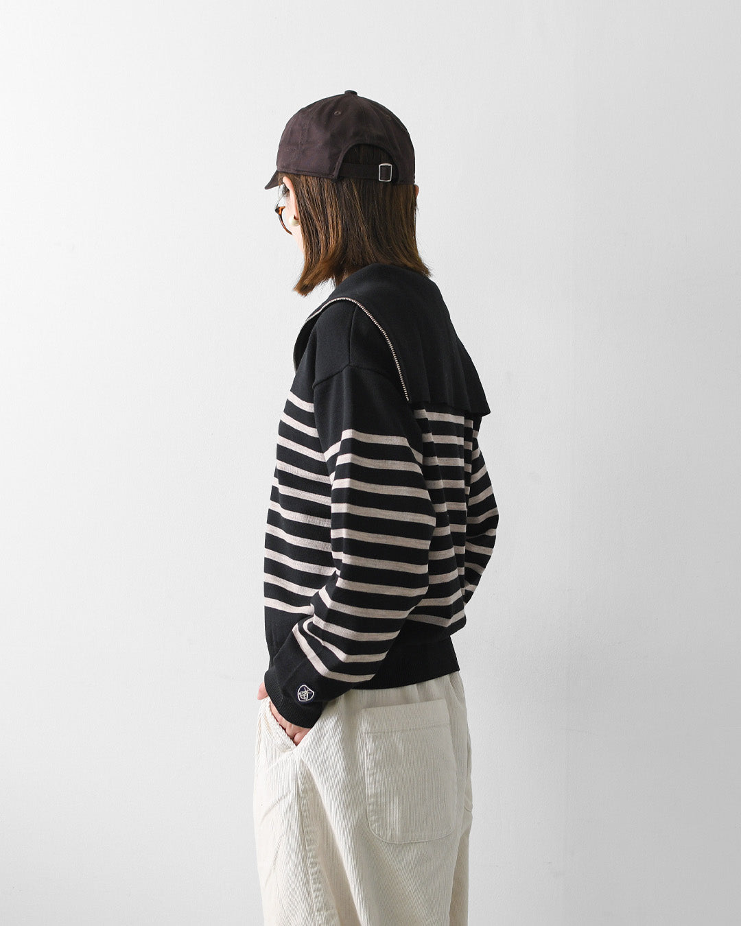 ORCIVAL [オーチバル・オーシバル] PLATING STRIPE SAILOR COLLAR PULLOVER [OR-D0146CRA] プレーティング ストライプセーラ―カラープルオーバー・セーラーニット・長袖プルオーバー・LADY'S [2026AW]