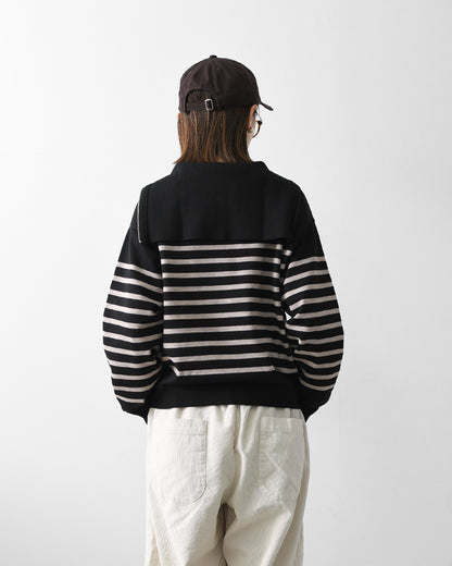 ORCIVAL [オーチバル・オーシバル] PLATING STRIPE SAILOR COLLAR PULLOVER [OR-D0146CRA] プレーティング ストライプセーラ―カラープルオーバー・セーラーニット・長袖プルオーバー・LADY'S [2026AW]