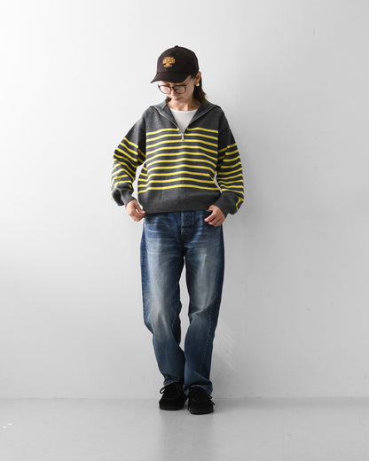 ORCIVAL [オーチバル・オーシバル] PLATING STRIPE SAILOR COLLAR PULLOVER [OR-D0146CRA] プレーティング ストライプセーラ―カラープルオーバー・セーラーニット・長袖プルオーバー・LADY'S [2026AW]
