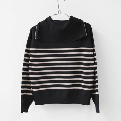 ORCIVAL [オーチバル・オーシバル] PLATING STRIPE SAILOR COLLAR PULLOVER [OR-D0146CRA] プレーティング ストライプセーラ―カラープルオーバー・セーラーニット・長袖プルオーバー・LADY'S [2026AW]