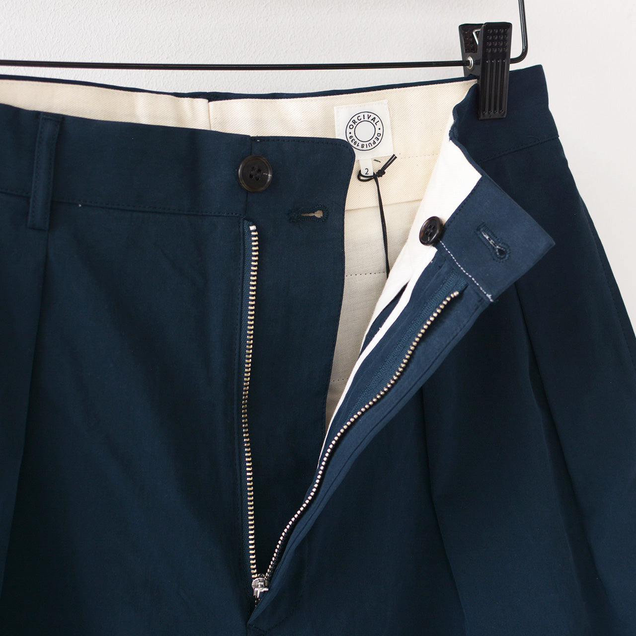 ORCIVAL [オーチバル・オーシバル] W TUCK SHORT TROUSERS [OR-E0200CNB] タックショートトラウザーズ [2024SS]