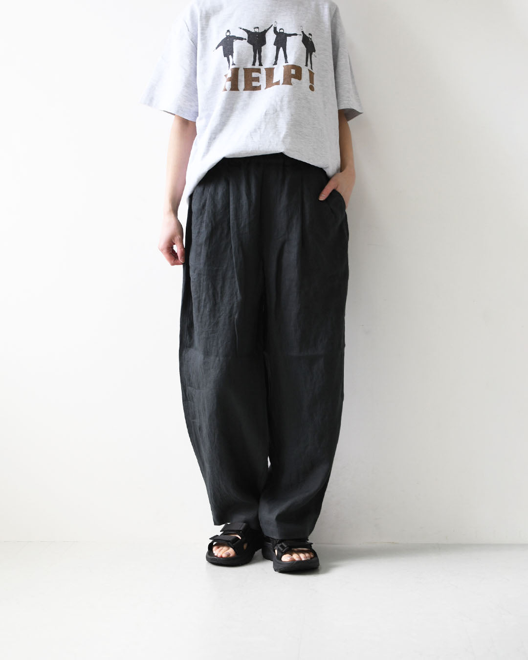 ORCIVAL [オーチバル・オーシバル] W Linen Easy Pants [OR-E0300YLM] リネンイージーパンツ・イージーパンツ・リネンバレルパンツ・バレルパンツ・ゆったりシルエット・LADY'S [2026SS]