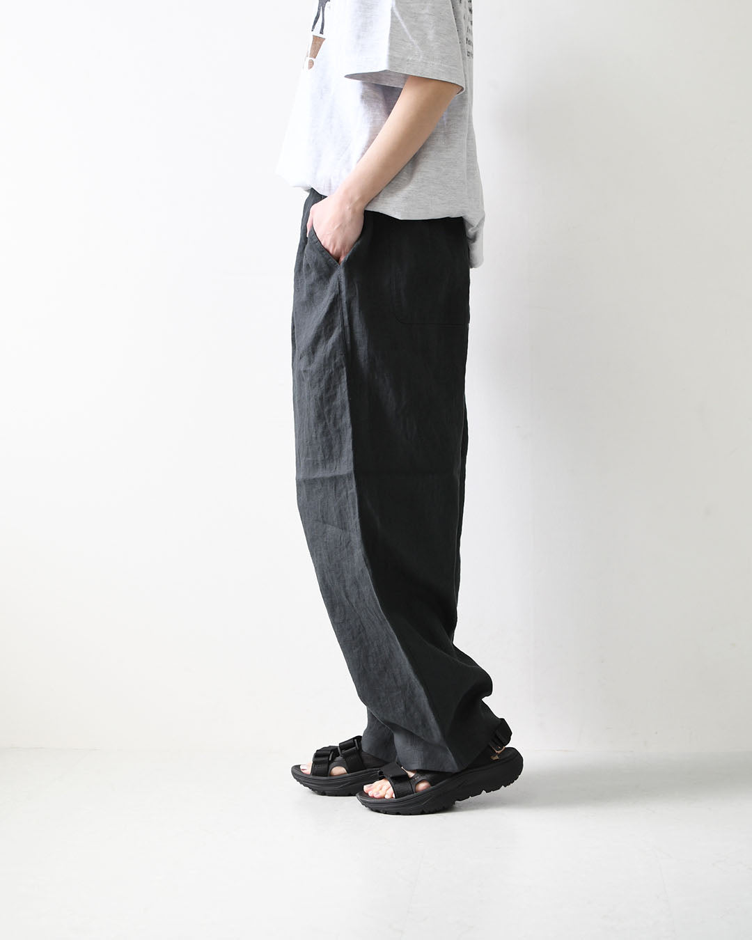 ORCIVAL [オーチバル・オーシバル] W Linen Easy Pants [OR-E0300YLM] リネンイージーパンツ・イージーパンツ・リネンバレルパンツ・バレルパンツ・ゆったりシルエット・LADY'S [2026SS]