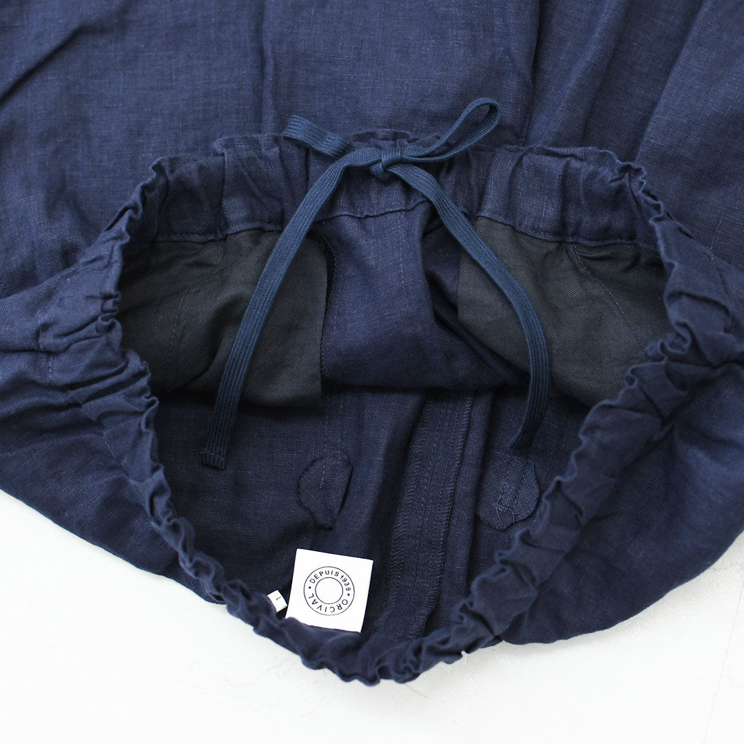 ORCIVAL [オーチバル・オーシバル] W Linen Easy Pants [OR-E0300YLM] リネンイージーパンツ・イージーパンツ・リネンバレルパンツ・バレルパンツ・ゆったりシルエット・LADY'S [2026SS]