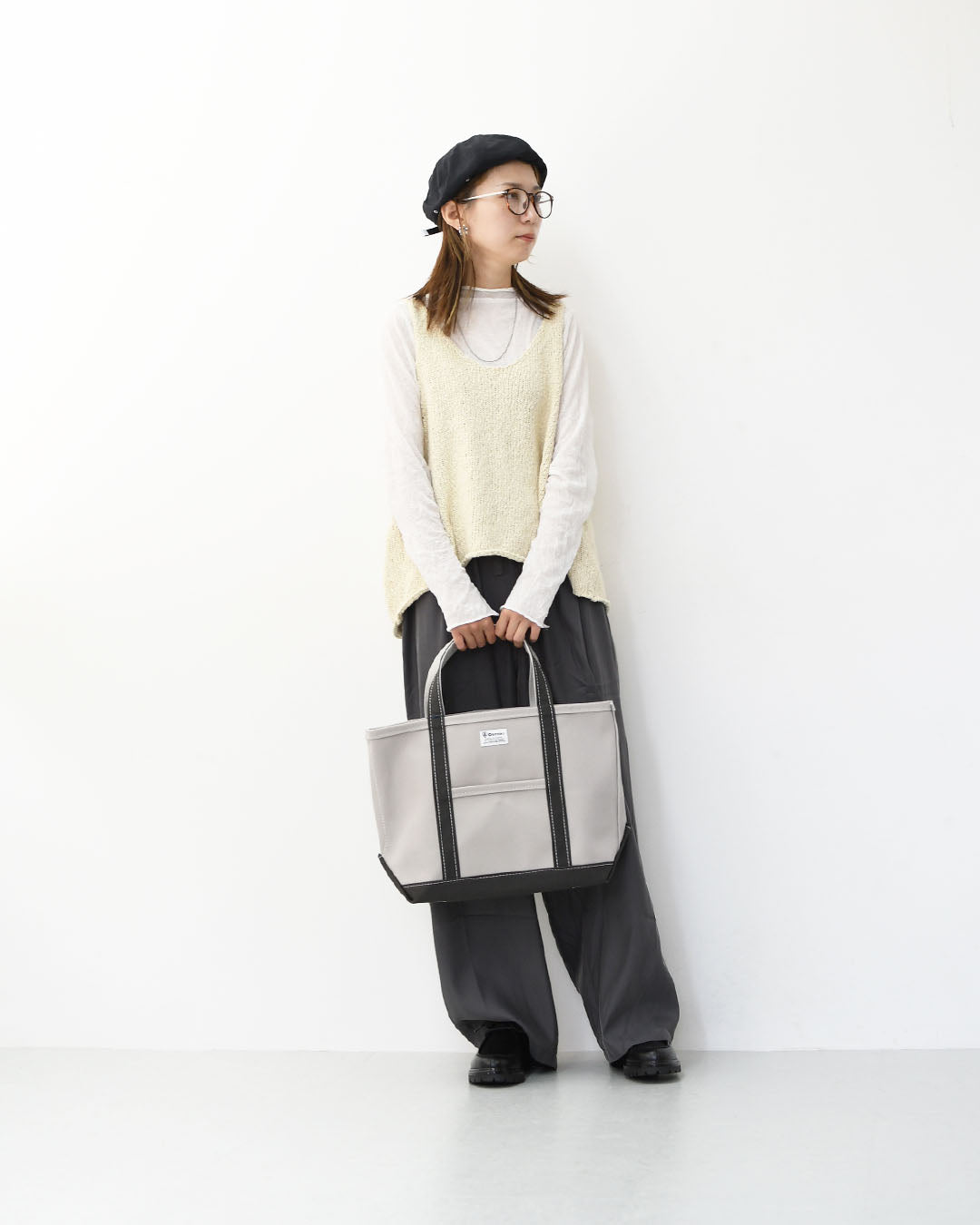 ORCIVAL [オーチバル・オーシバル] Tote Bag Medium -BY COLOR- [OR-H0284KWC-B] トートバッグ ミディアム-バイカラー-・Mサイズ・大きめトート・ラージトート A4サイズもOK・エコバッグ・ショッピングバッグ・MEN'S / LADY'S [2025AW]