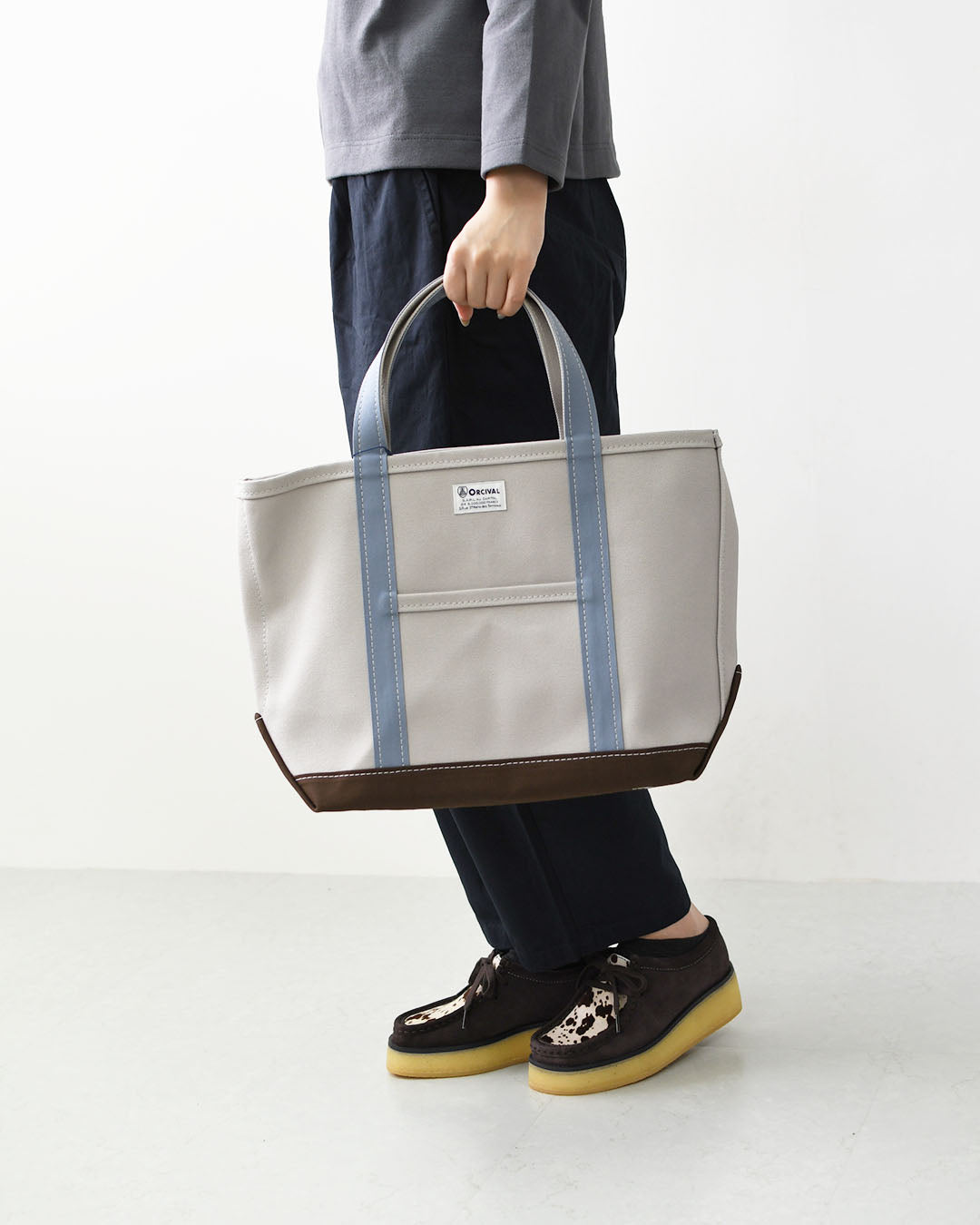 ORCIVAL [オーチバル・オーシバル] Tote Bag Medium -BY COLOR- [OR-H0284KWC-B] トートバッグ ミディアム-バイカラー-・Mサイズ・MEN'S / LADY'S [2026AW]