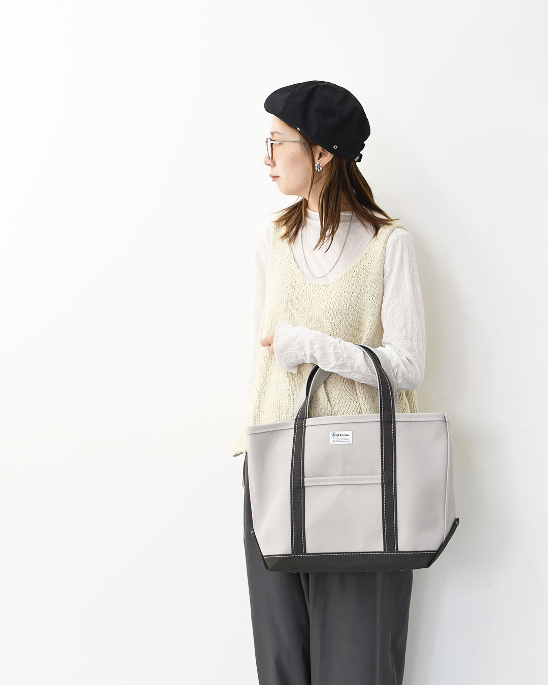 ORCIVAL [オーチバル・オーシバル] Tote Bag Medium -BY COLOR- [OR-H0284KWC-B] トートバッグ ミディアム-バイカラー-・Mサイズ・MEN'S / LADY'S [2026SS]