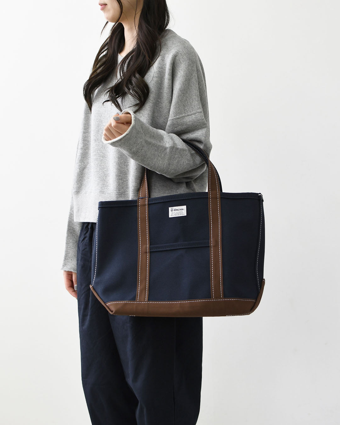 ORCIVAL [オーチバル・オーシバル] Tote Bag Medium -BY COLOR- [OR-H0284KWC-B] トートバッグ ミディアム-バイカラー-・Mサイズ・MEN'S / LADY'S [2026AW]