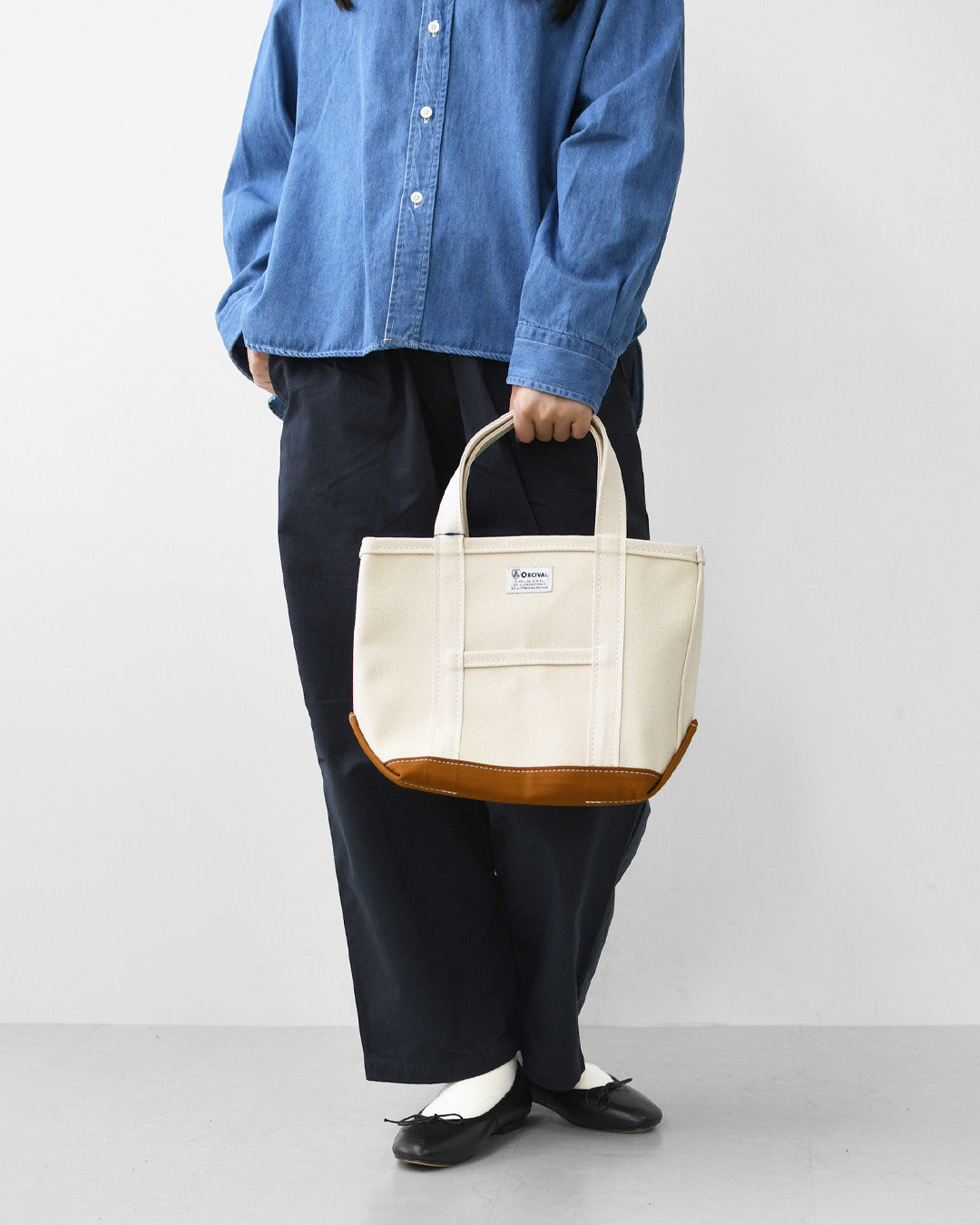 ORCIVAL[オーチバル・オーシバル] CANVAS TOTE BAG SMALL-BY COLOR- [OR-H0285KWC-B] キャンバストートバッグ スモール [2026AW]