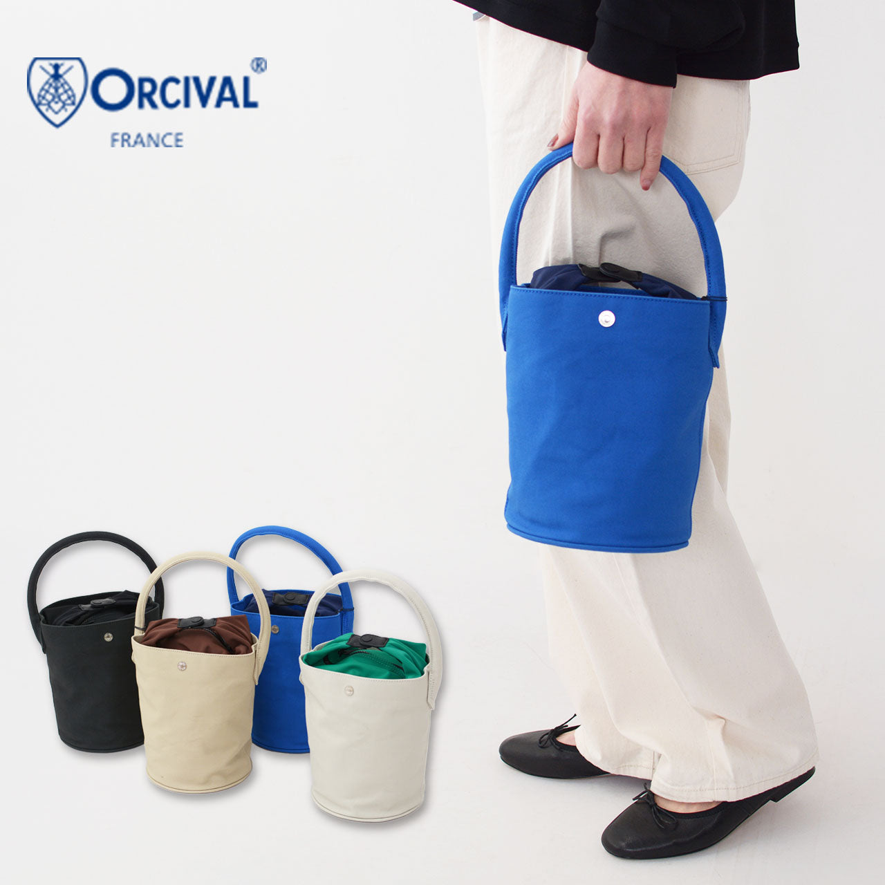 ORCIVAL[オーチバル・オーシバル] LIGHT CANVAS BUCKET BAG [OR-H0287LCV] ライトキャンバス バケットバッグ [2024SS]