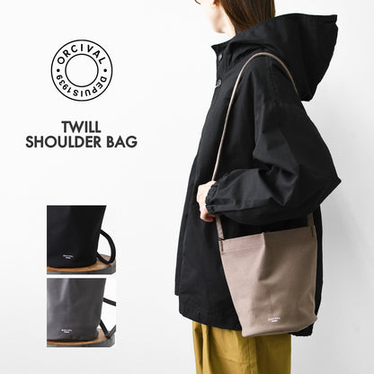 ORCIVAL[オーチバル・オーシバル] TWILL SHOULDER BAG [OR-H0402HBT] ツイル ショルダーバッグ・無地・ワントーン・コンパクト・ミニバッグ・軽量・斜め掛け・肩掛け・MEN'S / LADY'S [2026AW]
