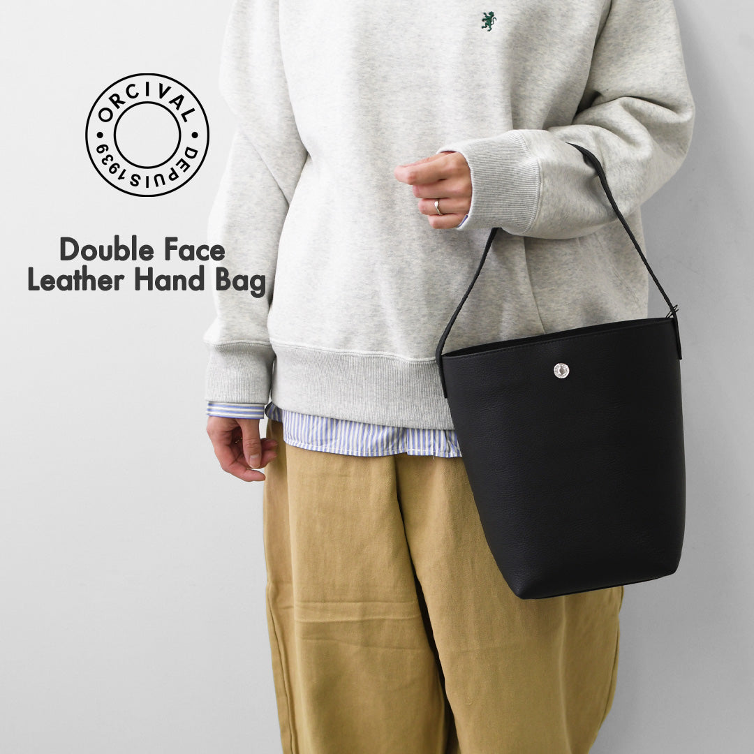 ORCIVAL[オーチバル・オーシバル] Double Face Leather Hand Bag [OR-H0403DFT] ダブルフェイスレザーハンドバッグ レザーバッグ・ショルダーバッグ・無地・ワンハンドル・MEN'S / LADY'S [2026AW]