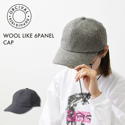 ORCIVAL [オーチバル・オーシバル] WOOL LIKE 6PANEL CAP [OR-H0407SHG] ウールライク 6パネルキャップ・ラフィアキャップ・帽子・シンプル・カジュアル・ナチュラル・MEN'S / LADY'S [2026AW]