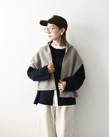 ORCIVAL [オーチバル・オーシバル] WOOL JERSEY KNIT SCARF HOODIE [OR-H0410KKW] ウールジャージー ニットスカーフフーディ・フーディー・フード マフラー・ネックウォーマー・LADY'S [2026AW]