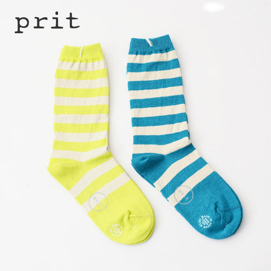 prit [プリット] リネンボーダーソックス [P01460] [2024SS]