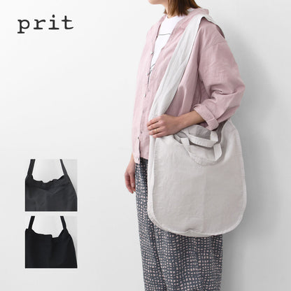 prit [プリット] コットンリネン交織高密度ウェザー ラウンド2wayトート [P01501] [2025SS]