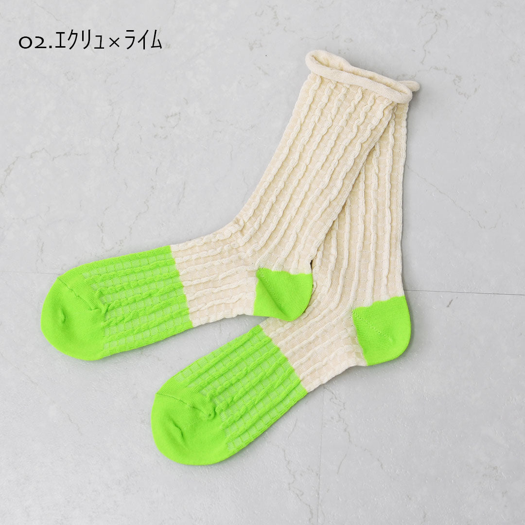 prit [プリット] バイカラーポコソックス [P01462] ソックス・バイカラー・靴下・サンダルソックス・LADY'S [2026SS]