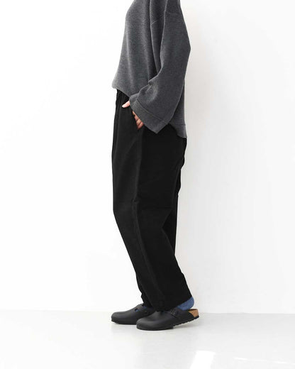 prit [プリット] 甘撚ドビースエード起毛 スロウパンツ [P70604] スエードパンツ・ゆったりシルエット・ワイドシルエット・着心地・柔らか・LADY'S [2025AW]