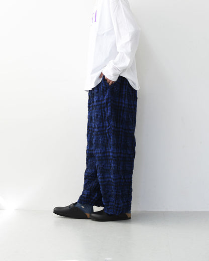 prit [プリット] ウールコットンチェック ワンタックバギーパンツ [P70611] ゆったりシルエット・ワイドシルエット・着心地・柔らか・セットアップ・LADY'S [2025AW]