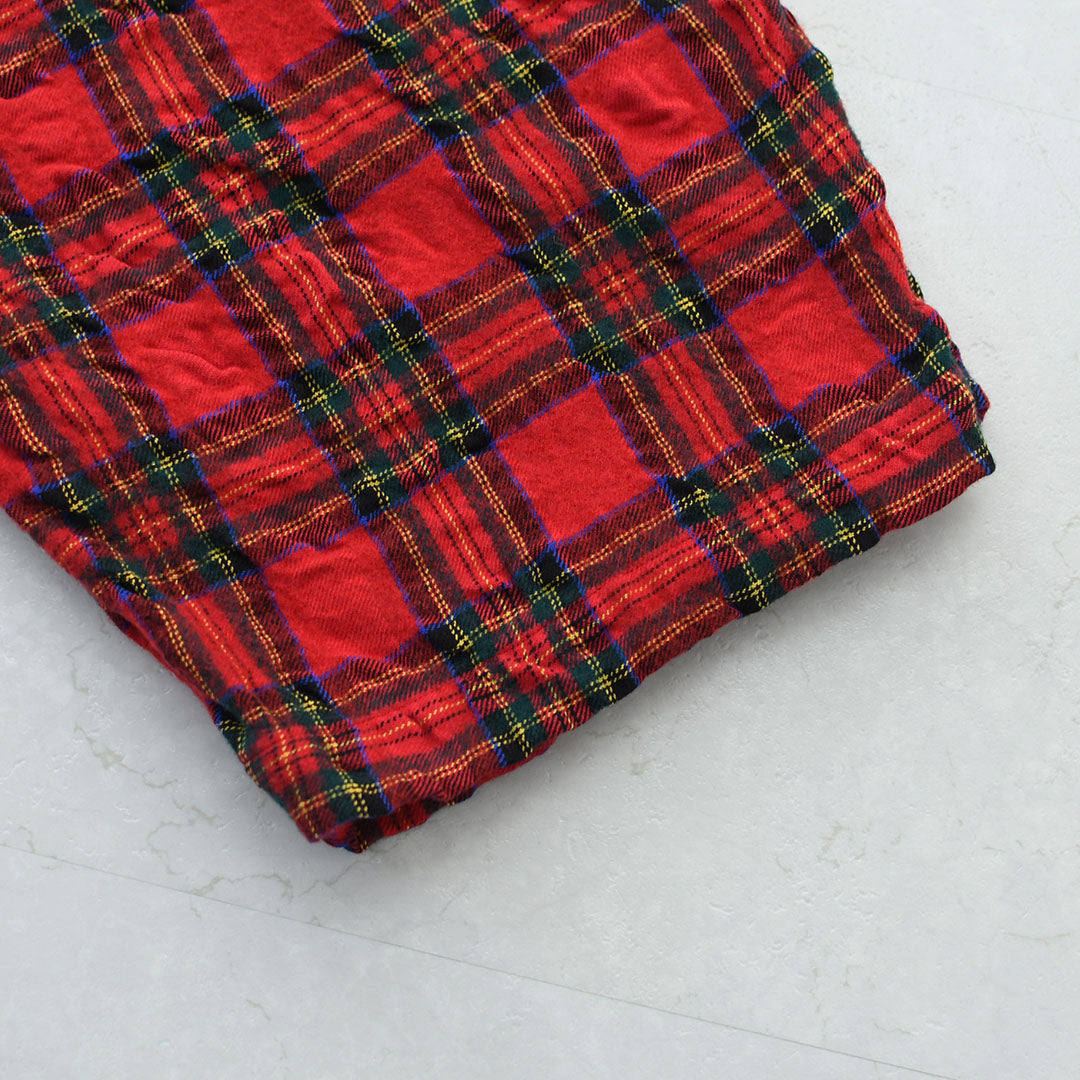 prit [プリット] ウールコットンチェック ワンタックバギーパンツ [P70611] ゆったりシルエット・ワイドシルエット・着心地・柔らか・セットアップ・LADY'S [2025AW]