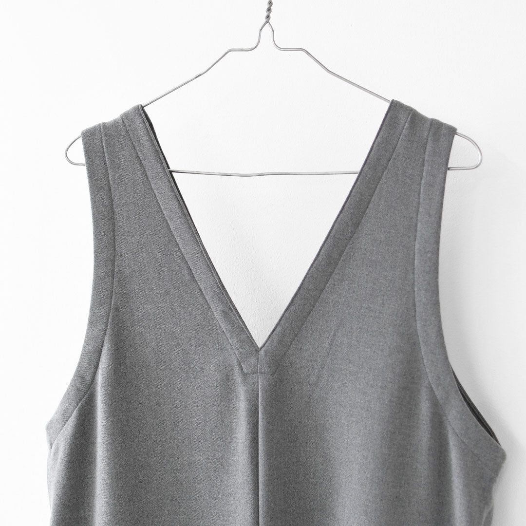 prit [プリット] 30/2ツイルストレッチ裏起毛　Vネックオールインワン [P70620] サロペット・Vネック・ゆったりシルエット・LADY'S [2025AW]
