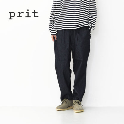 prit [プリット] 6ozデニム ワンタックテーパードパンツ [P70632] ライトデニム・デニム・テーパードシルエット・LADY'S [2025AW]