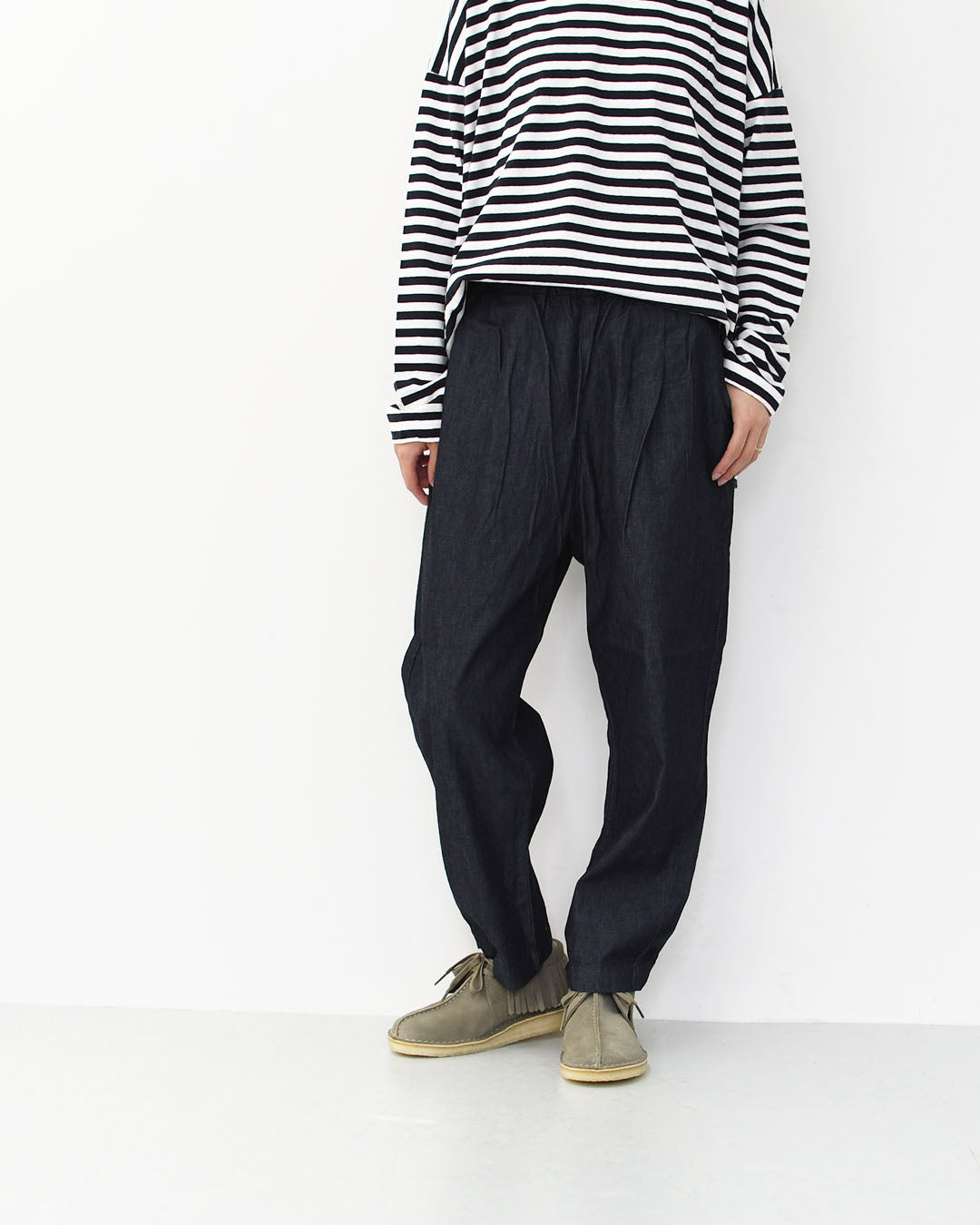 prit [プリット] 6ozデニム ワンタックテーパードパンツ [P70632] ライトデニム・デニム・テーパードシルエット・LADY'S [2025AW]