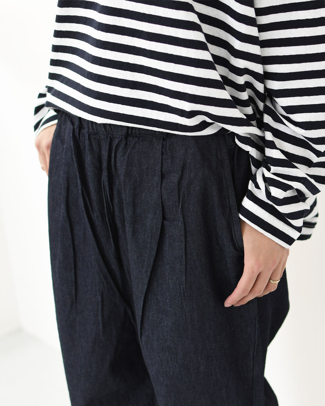 prit [プリット] 6ozデニム ワンタックテーパードパンツ [P70632] ライトデニム・デニム・テーパードシルエット・LADY'S [2025AW]