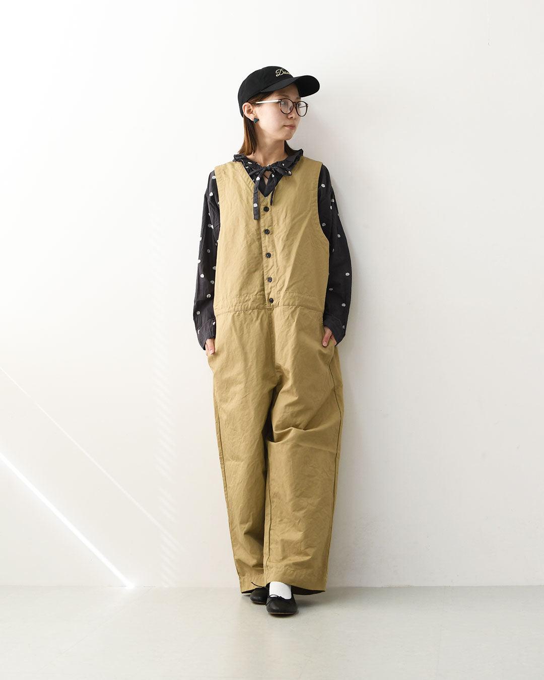 prit [プリット] コットンリネン交織カルゼオールインワン [P70700] オールインワン・コットンリネン・Vネック・LADY'S [2026AW]