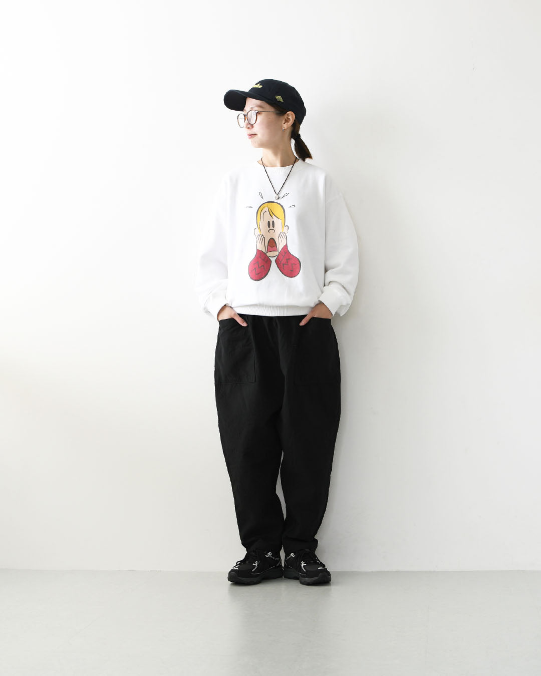 prit [プリット] 40/1二重織接結サルエルパンツ [p70729] サルエルパンツ・LADY'S [2026AW]