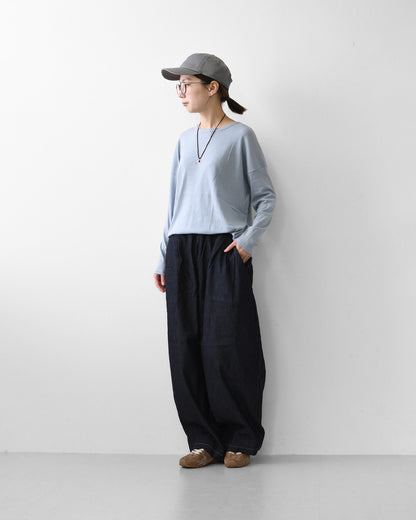 prit [プリット] 6ozデニムボールパンツ [P70735] ボールパンツ・ワイドシルエット・ゆったりサイズ・ワイド・リラックスパンツ・LADY'S [2026AW]