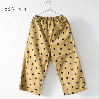 prit [プリット] 馬布ドットプリントワイドパンツ [P71504] バフドットプリントワイドパンツ [2025SS]