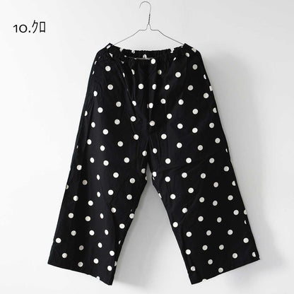 prit [プリット] 馬布ドットプリントワイドパンツ [P71504] バフドットプリントワイドパンツ [2025SS]
