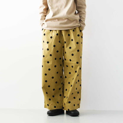 prit [プリット] 馬布ドットプリントワイドパンツ [P71504] バフドットプリントワイドパンツ [2025SS]