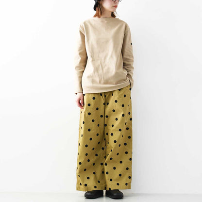 prit [プリット] 馬布ドットプリントワイドパンツ [P71504] バフドットプリントワイドパンツ [2025SS]