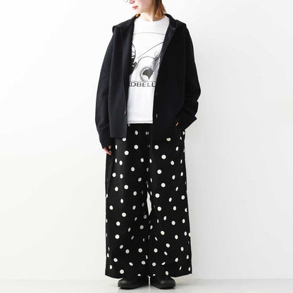 prit [プリット] 馬布ドットプリントワイドパンツ [P71504] バフドットプリントワイドパンツ [2025SS]